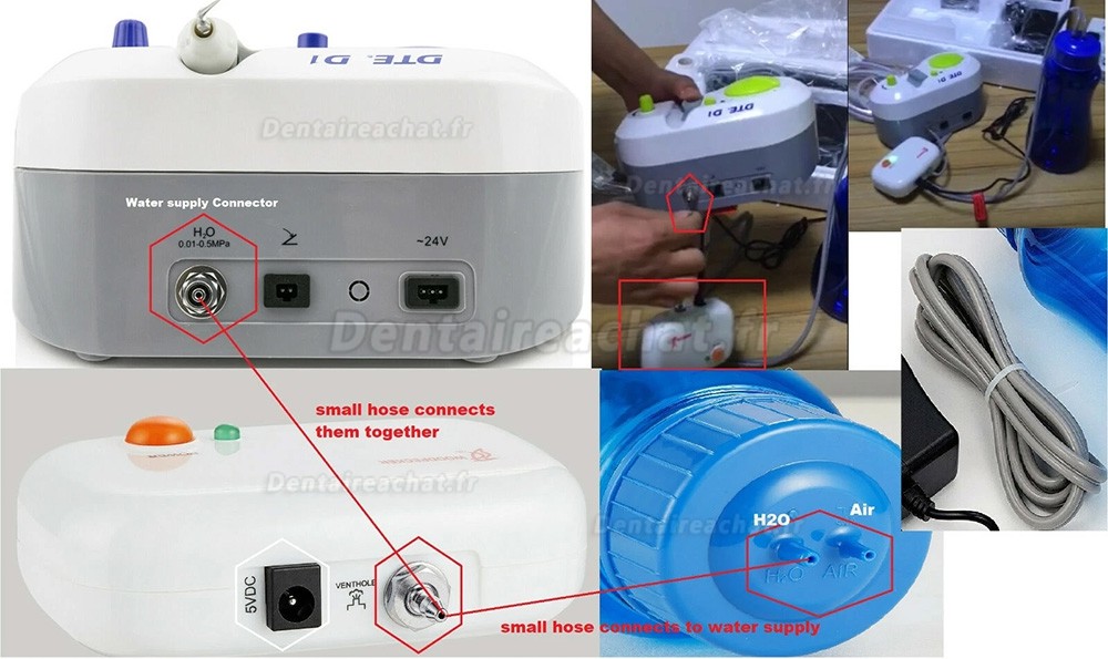 Détartreur ultrasonique Woodpecker DTE D1 avec 5 inserts détartreurs piézo